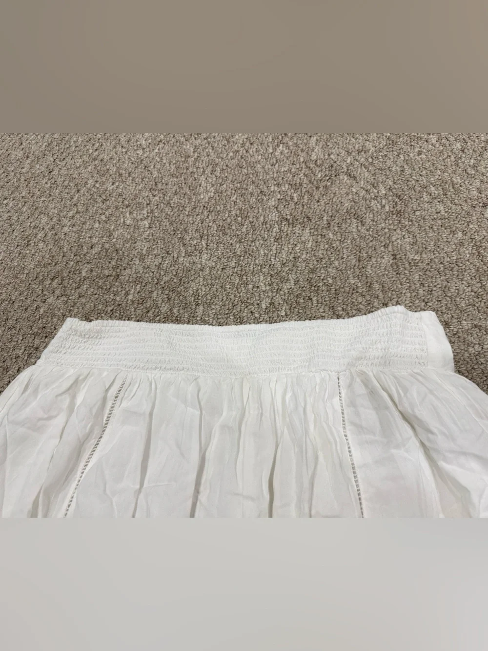 NWT American Eagle Outfitters White Tiered Maxi Skirt Size XL